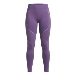 LEGGINSY VANISH BEZ SZWÓW FIOLETOWE DAMSKIE. Fioletowe legginsy sportowe damskie Under Armour, m, bez wzorów, z dzianiny, z podwyższonym stanem, na fitness i siłownię. Za 300.50 zł.