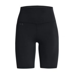 Spodenki fitness damskie Under Armour Motion Bike Short. Czarne spodenki sportowe damskie Under Armour, bez wzorów, sportowe. Za 149.99 zł.