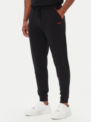 HUGO Spodnie dresowe Noah 50566158 Czarny Regular Fit. Czarne spodnie dresowe męskie Hugo, bez wzorów, z bawełny. Za 379.99 zł.