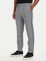 Lacoste Spodnie dresowe Paris Monogram XH1440 Szary Regular Fit. Szare spodnie dresowe męskie Lacoste, bez wzorów, z bawełny. Za 749.99 zł.