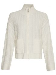 MOSS COPENHAGEN Kardigan "Blithe" w kolorze kremowym rozmiar: S/M. Brązowe kardigany damskie MOSS COPENHAGEN, m, bez wzorów, z poliamidu. Za 157.35 zł.