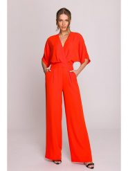 Stylove Kombinezon w kolorze pomarańczowym rozmiar: S. Pomarańczowe kombinezony damskie Stylove, s, bez wzorów, bez kołnierzyka, bez ramiączek. Za 250.35 zł.