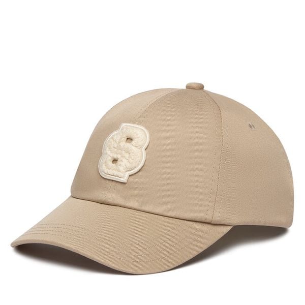Czapka z daszkiem BOSS. Brązowe czapki z daszkiem damskie Boss, bez wzorów. Za 150.99 zł.