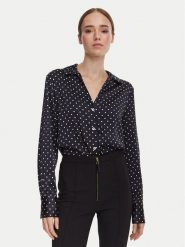 Guess Koszula W6YH23 W2946 Granatowy Regular Fit. Niebieskie koszule damskie Guess, xxl, z aplikacjami, z syntetyku, bez kołnierzyka, bez ramiączek. Za 344.99 zł.