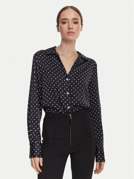 Guess Koszula W6YH23 W2946 Granatowy Regular Fit. Niebieskie koszule damskie Guess, xxl, z aplikacjami, z syntetyku, bez kołnierzyka, bez ramiączek. Za 344.99 zł.