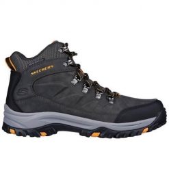 Buty trekkingowe męskie Skechers Relment Daggett. Czarne buty trekkingowe męskie Skechers, z gumy, za kostkę, bez zapięcia, trekkingowe. Za 391.00 zł.