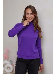 Soft Cashmere Kaszmirowy golf w kolorze fioletowym rozmiar: M. Różowe golfy damskie Soft Cashmere, m, bez wzorów, z kaszmiru, bez ramiączek. Za 254.74 zł.