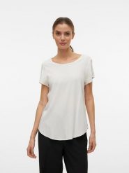 Vero Moda Koszulka w kolorze białym rozmiar: XS. Białe bluzki damskie Vero Moda, xs, bez wzorów, bez kołnierzyka. Za 35.10 zł.