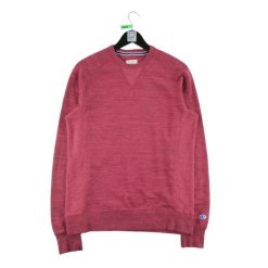 Męska czerwona bluza. Czerwone bluzy bez kaptura męskie CHAMPION, l, z materiału. Za 85.16 zł.
