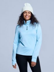 Bluza narciarska - Damskie - Arctic 2.0 - Ice Blue. Niebieskie bluzy z kapturem damskie POEDERBAAS, na zimę, m, z elastanu. Za 177.72 zł.