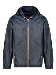 Geographical Norway Kurtka przeciwdeszczowa "Boatom" w kolorze granatowym rozmiar: XL. Niebieskie kurtki outdoor męskie Geographical Norway, xl, bez wzorów, bez kaptura. Za 107.37 zł.