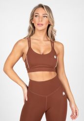 Arizona Biustonosz sportowy - Brązowy. Brązowe biustonosze sportowe damskie GORILLA WEAR, bez wzorów, z poliesteru. Za 222.00 zł.