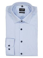 OLYMP Koszula "No 6" - Super Slim - w kolorze błękitnym rozmiar: 41. Niebieskie koszule męskie Olymp, bez wzorów, z bawełny, bez kołnierzyka, bez ramiączek. Za 144.92 zł.