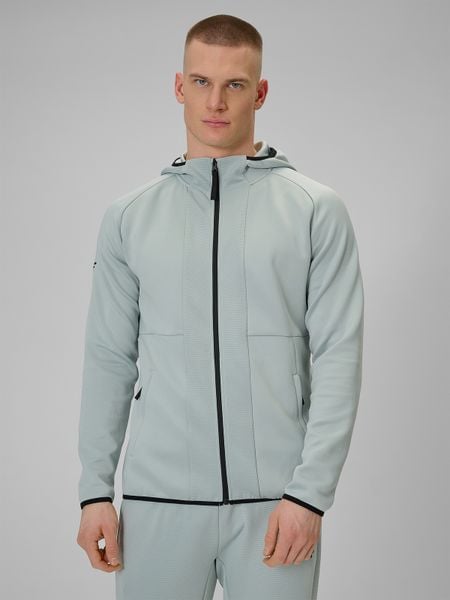 4F Bluza treningowa regular szybkoschnąca męska - miętowa S. Niebieskie bluzy bez kaptura męskie 4f, m, z materiału. Za 269.99 zł.