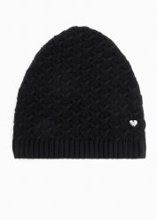Czapka z domieszką kaszmiru. Czarne czapki zimowe damskie bonprix, z kaszmiru. Za 59.99 zł.