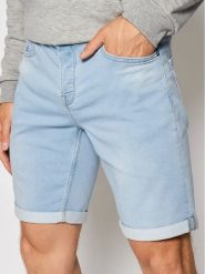 Only & Sons Szorty jeansowe Ply 22018587 Błękitny Regular Fit. Niebieskie szorty męskie Only & Sons, bez wzorów, z bawełny. Za 129.99 zł.
