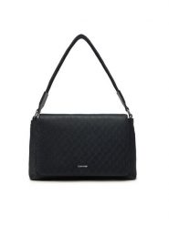 Calvin Klein Torebka Ck Must Satchel_Mono K60K613181 Czarny. Czarne torebki klasyczne damskie CALVIN KLEIN, bez wzorów, ze skóry, bez dodatków. Za 349.99 zł.