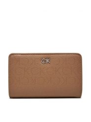 Calvin Klein Portfel K60K612349 Brązowy. Brązowe portfele damskie CALVIN KLEIN, bez wzorów, ze skóry. Za 279.99 zł.