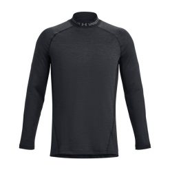 Koszulka męska Under Armour ColdGear Twist Mock. Czarne t-shirty sportowe męskie Under Armour, m, bez ramiączek, do biegania. Za 129.99 zł.