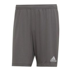 Spodenki piłkarskie męskie adidas Entrada 22. Szare szorty męskie Adidas, bez kołnierzyka. Za 46.99 zł.