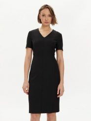Boss Sukienka codzienna 50493529 Czarny Slim Fit. Czarne sukienki damskie Boss, na co dzień, bez wzorów, z wiskozy, bez kołnierzyka, bez ramiączek, proste. Za 859.99 zł.