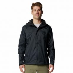 Kurtka przeciwdeszczowa męska Columbia Watertight II Jacket z kapturem. Czarne kurtki męskie Columbia, m, bez wzorów, sportowe, z kapturem. Za 371.90 zł.
