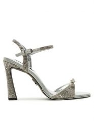 Steve Madden Sandały Chanter SM11003439-04004-968 Srebrny. Szare sandały damskie Steve Madden, bez wzorów, z tworzywa sztucznego, bez obcasa, na szpilce. Za 409.99 zł.