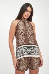 Top damski z motywem zwierzęcym LIU JO. Topy damskie Liu Jo, s, bez wzorów, bez kołnierzyka. Za 519.00 zł.