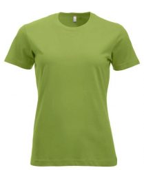 Clique New Classic-T Women – T-shirt z ringspun bawełny, współczesny krój. Zielone t-shirty damskie CLIQUE, xs, bez wzorów, z bawełny, bez kołnierzyka. Za 104.80 zł.