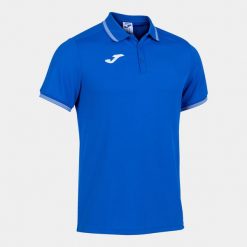Koszulka polo tenisowa męska Joma Campus III. Niebieskie koszulki polo męskie Joma, m, bez wzorów, bez ramiączek. W wyprzedaży za 139.00 zł.