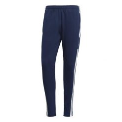 Spodnie do piłki nożnej męskie Adidas Squadra 21 Sweat Pants. Niebieskie spodnie dresowe męskie Adidas, bez wzorów, z dresówki. Za 136.00 zł.