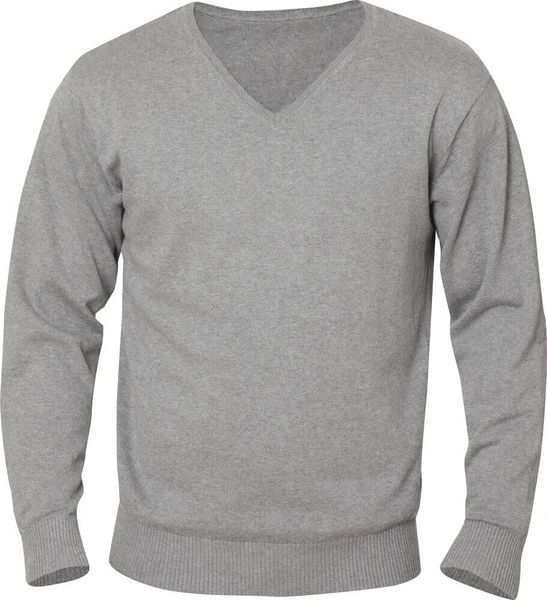 Clique Sweter V‑neck Aston 100% bawełna szary melanż. Szare swetry męskie CLIQUE, l, bez wzorów, z bawełny, bez kołnierzyka. Za 242.08 zł.