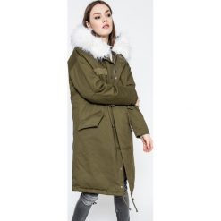 Review - Parka. Zielone parki damskie Review, l, bez wzorów, z bawełny. W wyprzedaży za 359.90 zł.