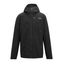 Kurtka wodoodporna Regatta Radler. Czarne kurtki męskie Regatta, bez wzorów, eleganckie, bez kaptura. Za 403.50 zł.