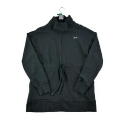 Second life - Damski Sweter Dri-Fit w Kolorze Czarnym - Stan bardzo dobry. Czarne swetry klasyczne damskie Nike, bez kołnierzyka. Za 127.76 zł.
