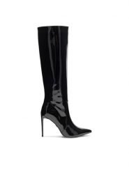Nine West Kozaki LAMIAH ZL22045HCC Czarny. Czarne kozaki damskie Nine West, ze skóry, bez obcasa, na szpilce. Za 329.99 zł.