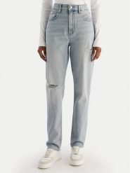 Calvin Klein Jeans Jeansy New Mom Jean Bowery Destroyed LV047D722G Niebieski Mom Fit. Niebieskie jeansy damskie Calvin Klein Jeans. Za 293.99 zł.