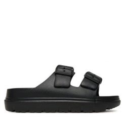 Klapki DeeZee. Czarne klapki damskie DeeZee, bez wzorów, bez obcasa. Za 69.99 zł.