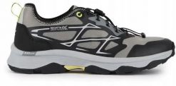 Buty trekkingowe dla mężczyzn Regatta BLAZE. Czarne buty trekkingowe męskie Regatta, z gumy, bez zapięcia, trekkingowe. Za 129.99 zł.