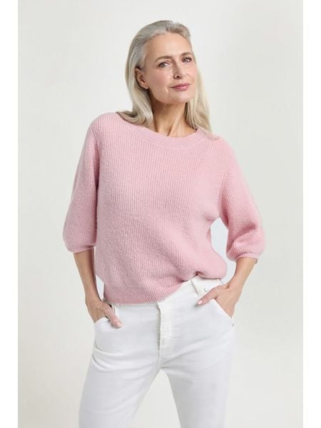 Josephine & Co Sweter "Day" w kolorze jasnoróżowym rozmiar: XL. Różowe swetry klasyczne damskie Josephine & Co, xl, z wełny, bez kołnierzyka. Za 237.17 zł.