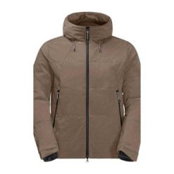 Męska Kurtka Rowerowa Do Dojazdów Do Pracy. Brązowe kurtki treningowe męskie Jack Wolfskin, l, bez wzorów, z materiału, trekkingowe. Za 689.99 zł.