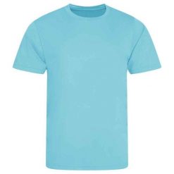 Gładka Koszulka Unisex Dla Dorosłych. Niebieskie t-shirty damskie JUST COOL, m, bez wzorów, z materiału, bez kołnierzyka. Za 45.99 zł.