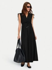 ONLY Sukienka letnia Goa 15363694 Czarny Regular Fit. Czarne sukienki damskie Only, na lato, xs, bez wzorów, ze lnu, bez kołnierzyka, bez ramiączek. Za 229.99 zł.