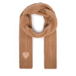 Szalik Guess. Brązowe szaliki i kominy damskie Guess, z aplikacjami. Za 134.99 zł.