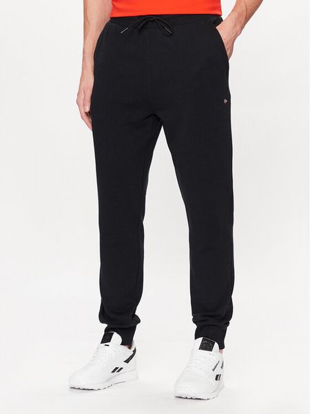 Napapijri Spodnie dresowe Malis Sum NP0A4H8C Czarny Regular Fit. Czarne spodnie dresowe męskie Napapijri, bez wzorów, z bawełny. Za 399.99 zł.