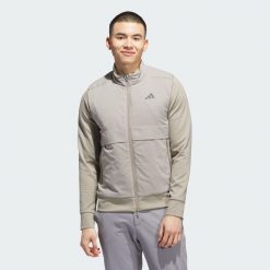Kurtka Ultimate365 Tour Frostguard Full-Zip. Brązowe kurtki męskie Adidas, s, bez wzorów, sportowe, bez kaptura. Za 999.00 zł.