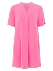 Zwillingsherz Sukienka w kolorze różowym rozmiar: onesize. Różowe sukienki damskie Zwillingsherz, na co dzień, bez wzorów, bez kołnierzyka, bez ramiączek, mini, proste. Za 100.75 zł.