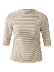 Oui Sweter w kolorze biało-jasnobrązowym rozmiar: 42. Białe golfy damskie Oui, bez wzorów, bez ramiączek. Za 230.59 zł.