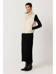 SKFK Kamizelka "Amila" w kolorze kremowym rozmiar: S. Brązowe kamizelki damskie SKFK, s. Za 404.99 zł.