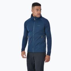 Bluza trekkingowa męska Rab Power Stretch Pro. Niebieskie bluzy bez kaptura męskie RAB, m. Za 519.99 zł.